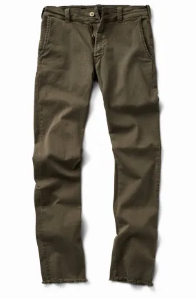 Italian Twill Overdyed Chino Pants OD Green