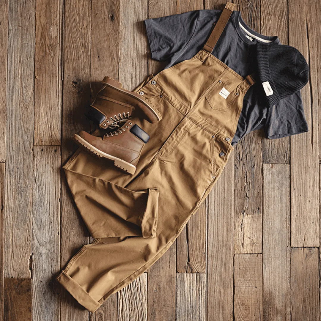 Khaki Denim Overall