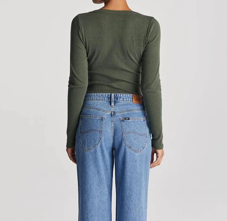 Lee Essential LS Rib Tee - Olive