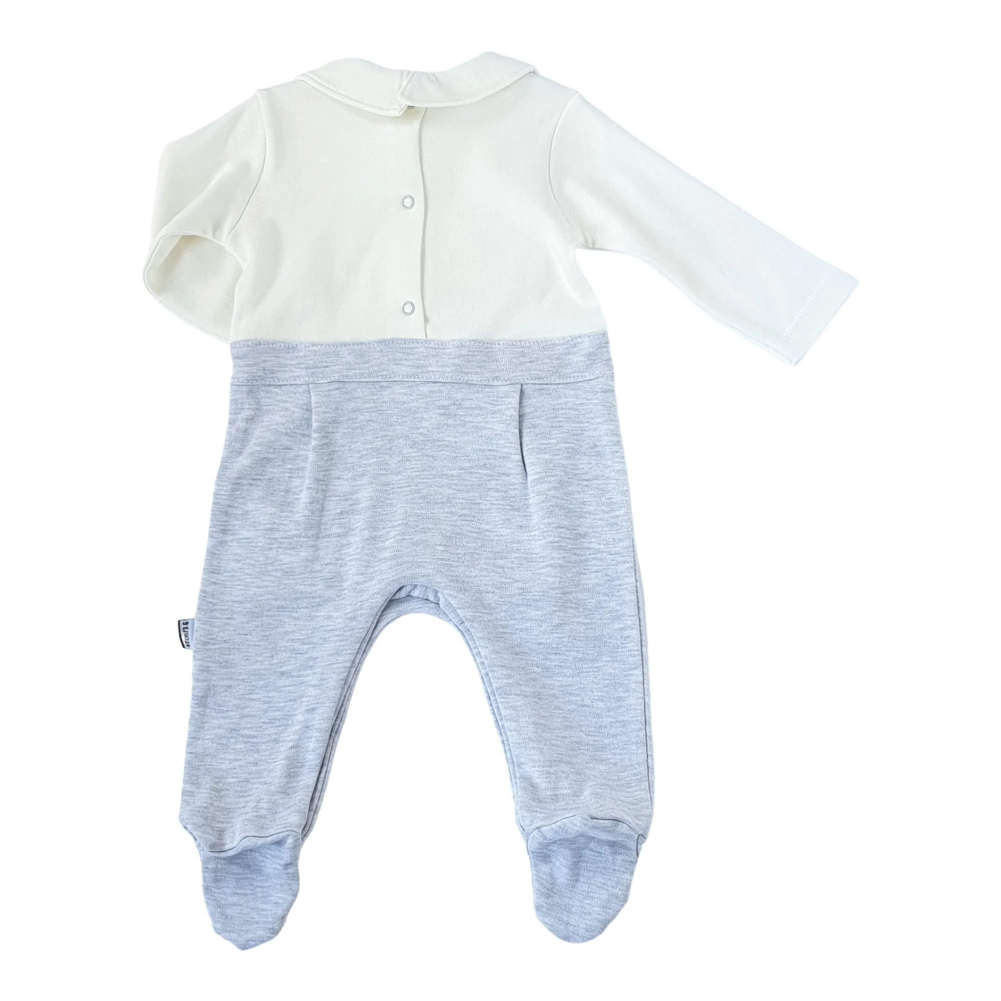 Light Grey and White Saloupette Jumpsuit