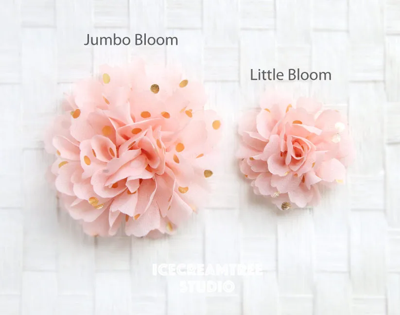 Little Lilac Purple Gold Dot Bloom Collar Slide On - Small Flower Collar Accessory