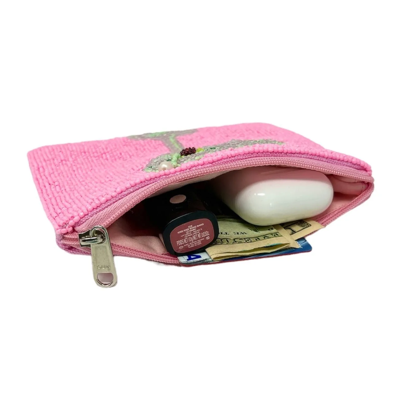 Martini Beaded Pouch Purse