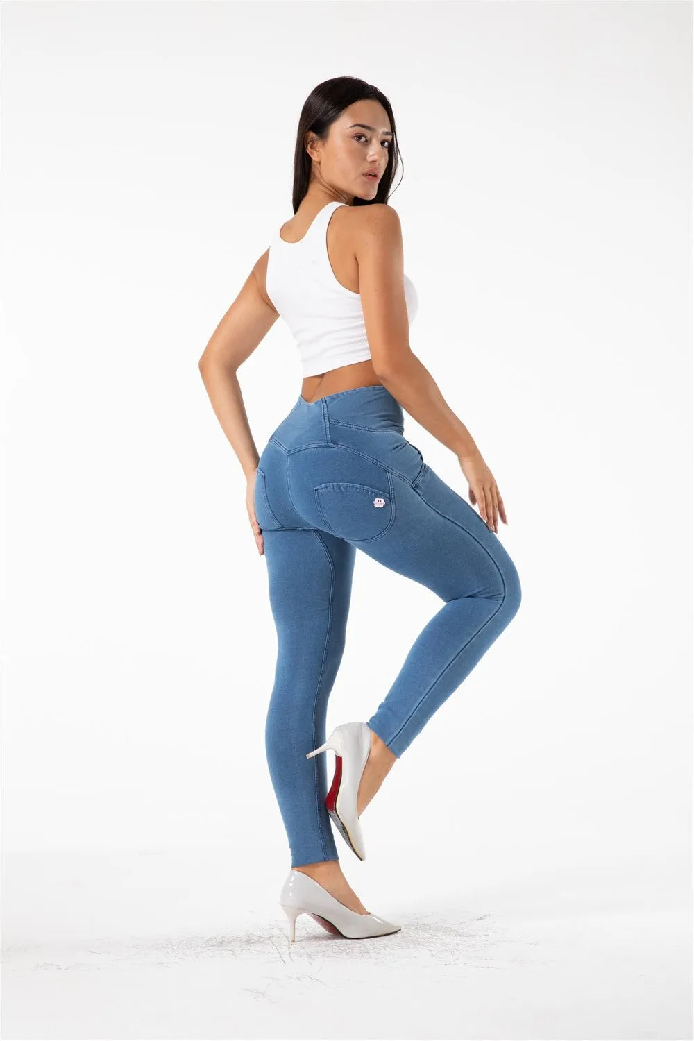 Melody shaping pants high waist light blue denim