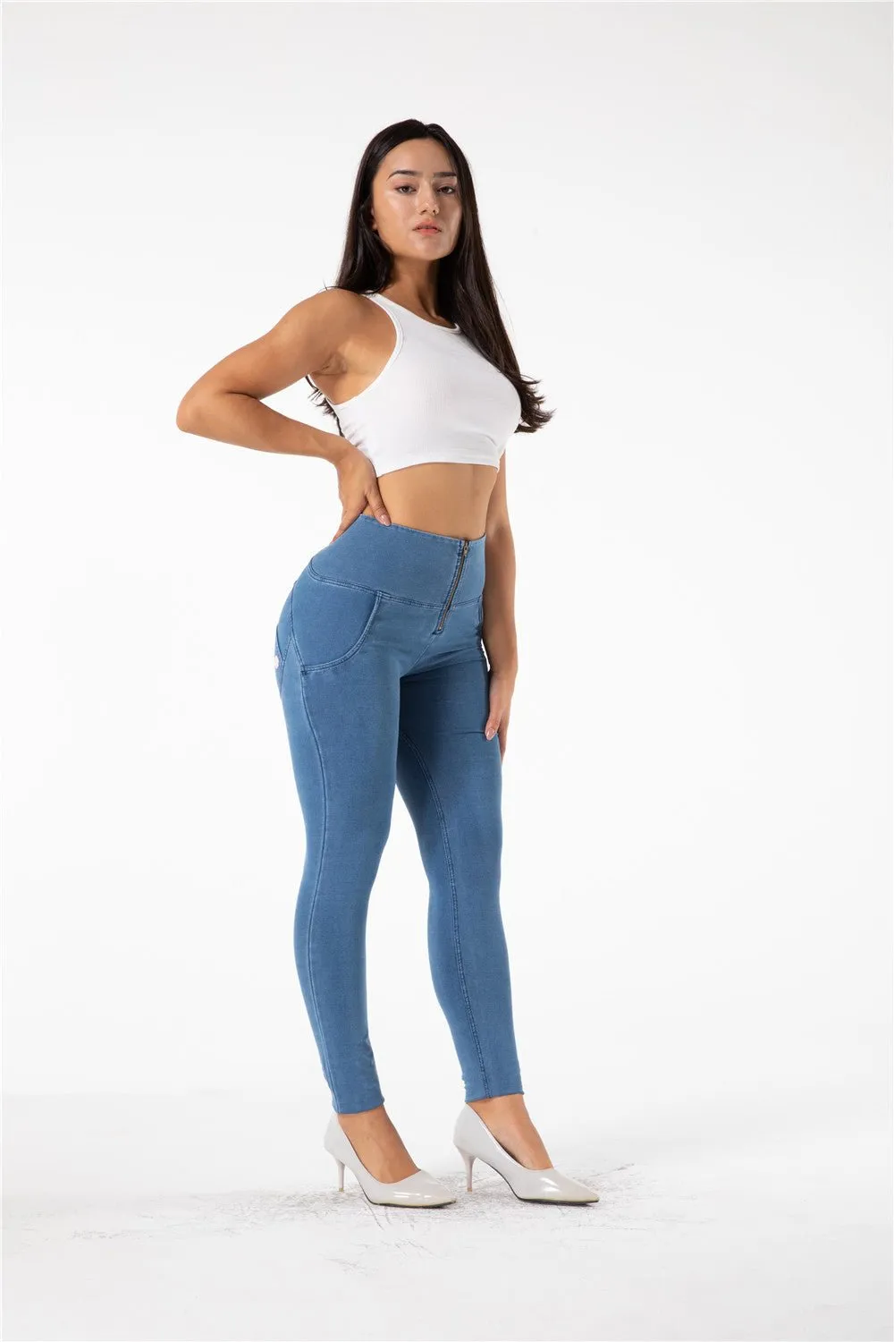 Melody shaping pants high waist light blue denim