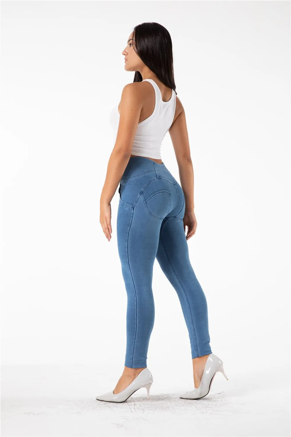 Melody shaping pants high waist light blue denim