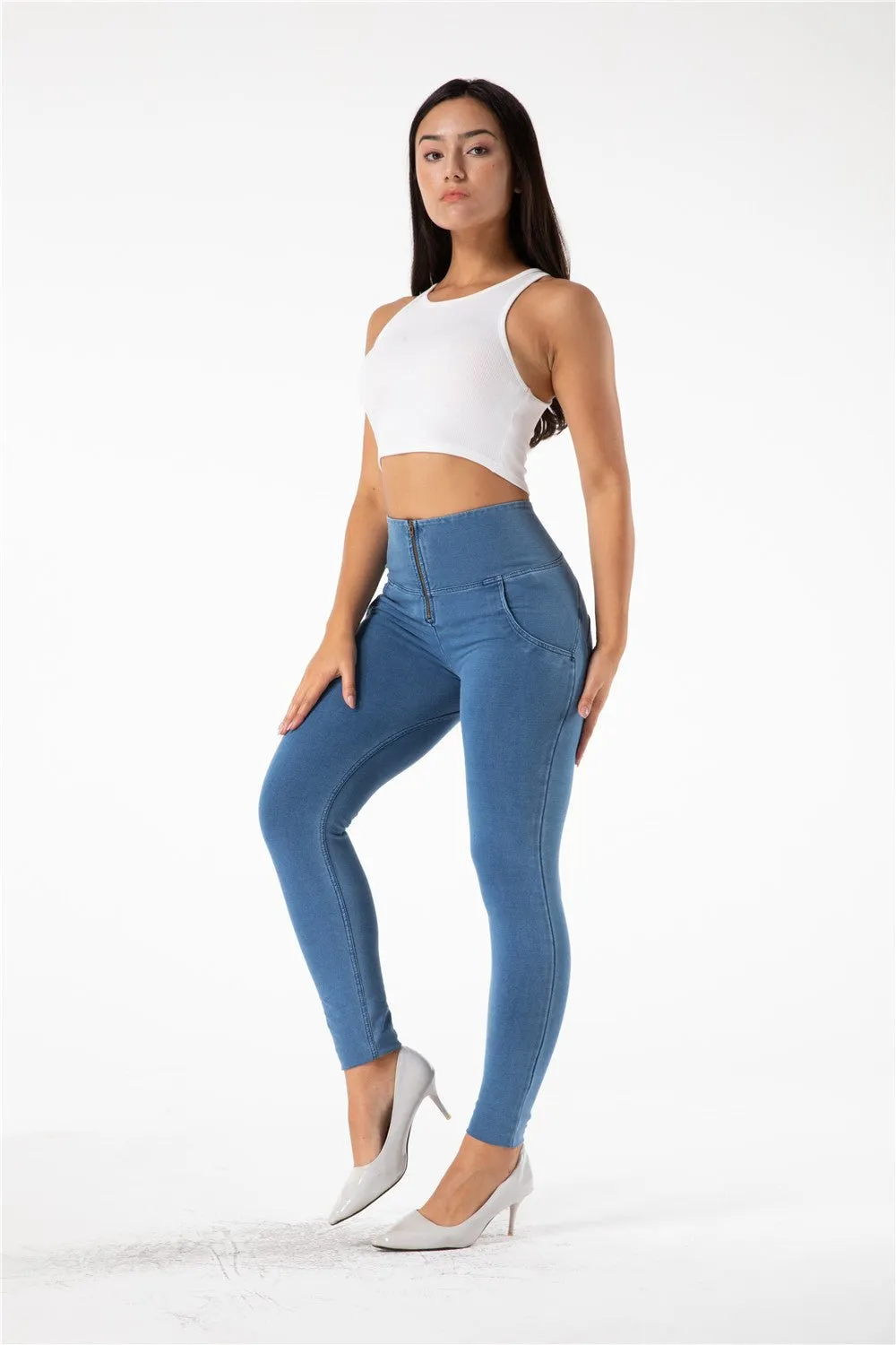 Melody shaping pants high waist light blue denim