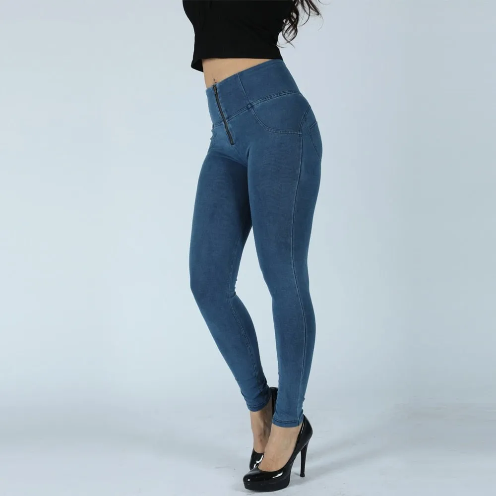 Melody shaping pants high waist light blue denim