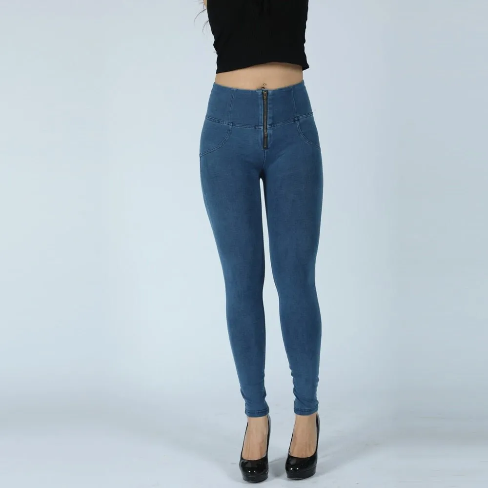 Melody shaping pants high waist light blue denim