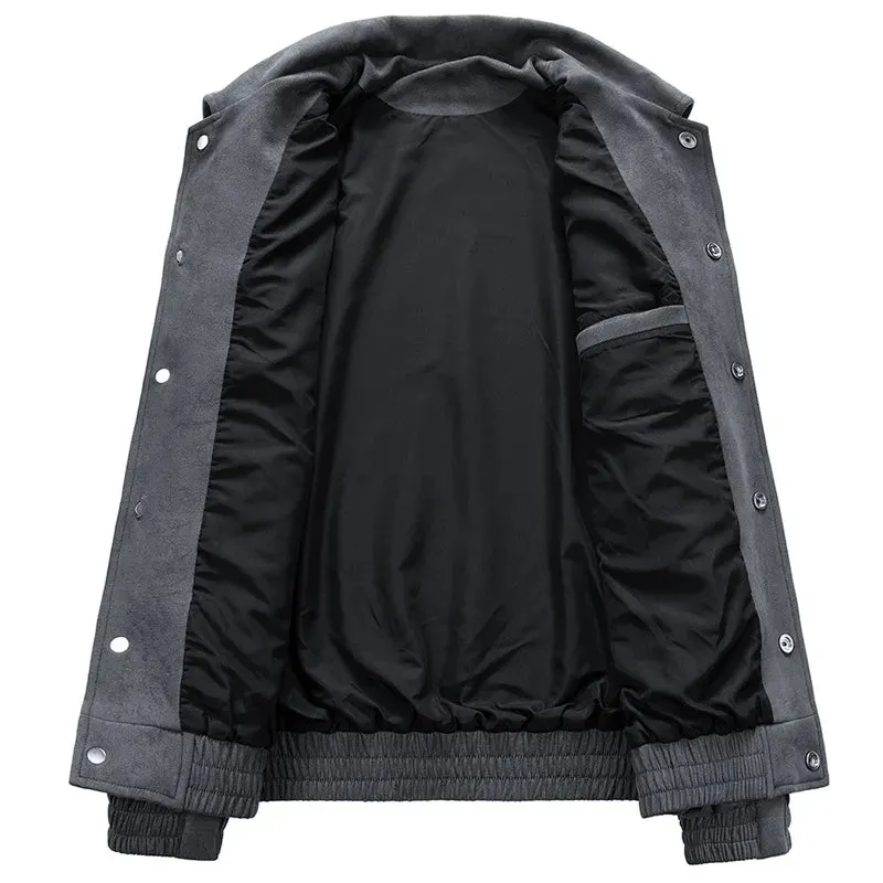 Men Vintage Varsity Casual Bomber Jacket