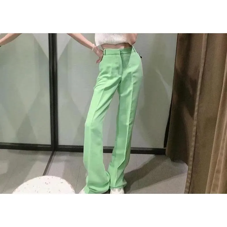 MINT HIGH WAIST LOOSE TROUSERS