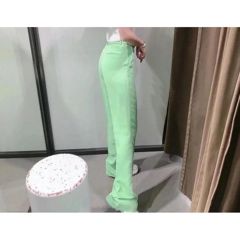 MINT HIGH WAIST LOOSE TROUSERS