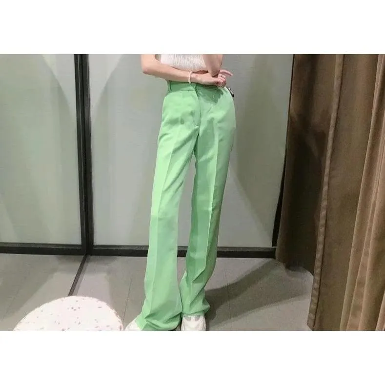 MINT HIGH WAIST LOOSE TROUSERS