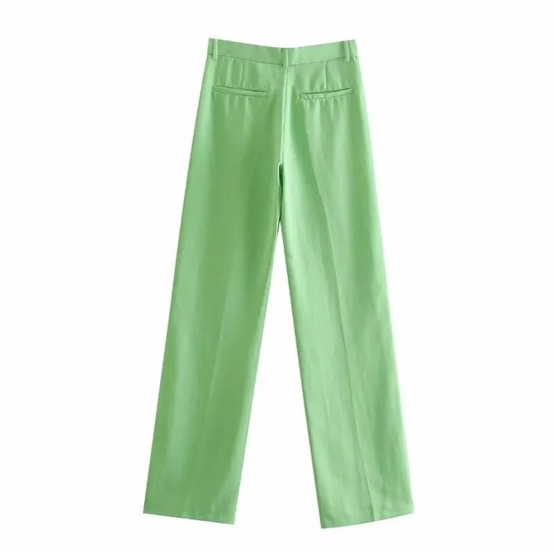 MINT HIGH WAIST LOOSE TROUSERS