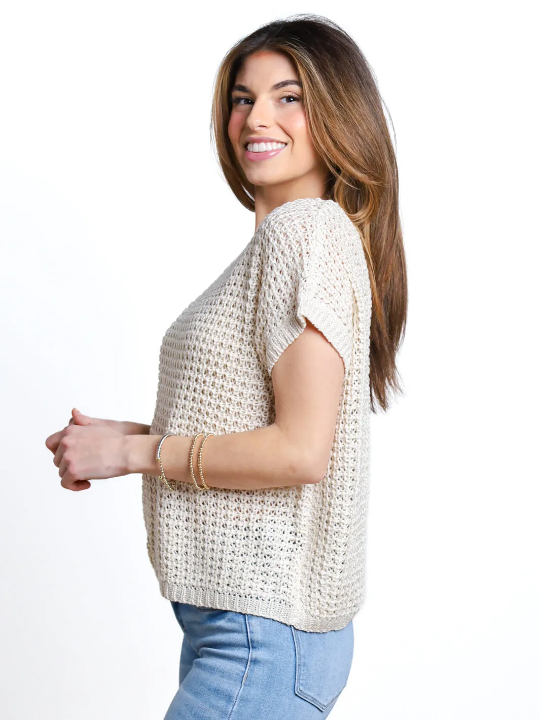Move Mountains Open Knit Sweater