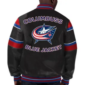 NHL Columbus Black Leather Jacket by TJS