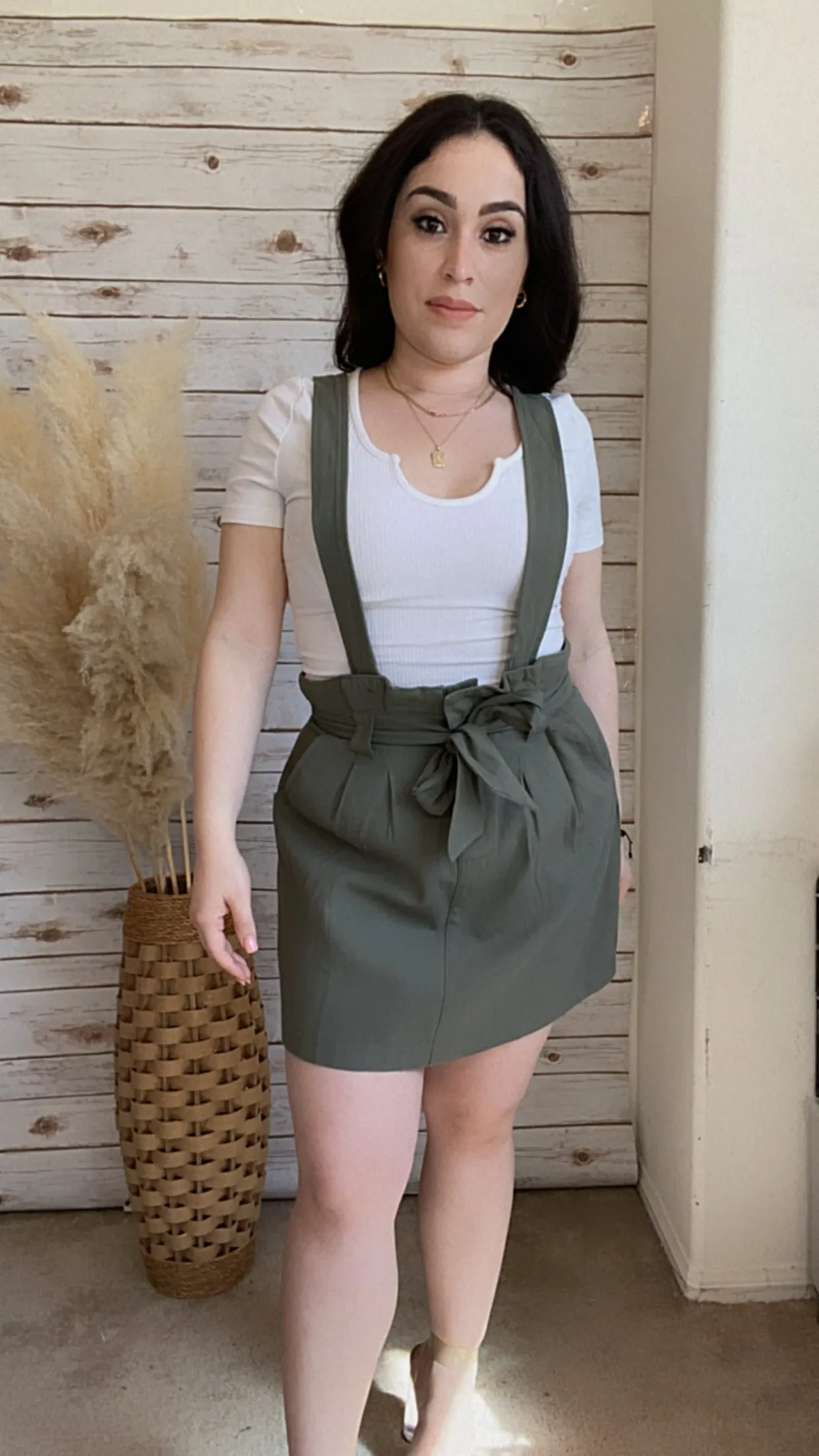 Olive Skirt Overall