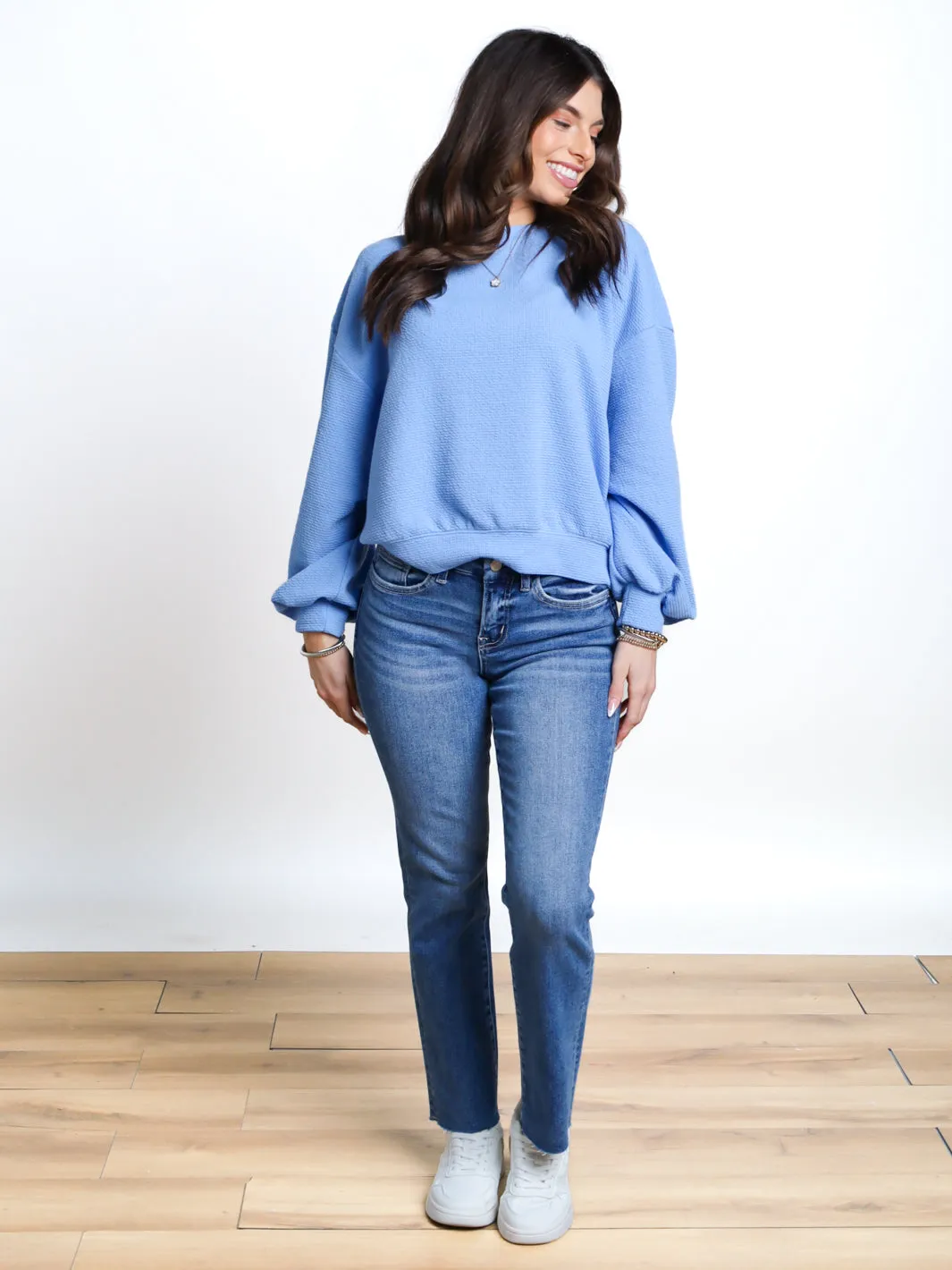 On The Same Page Long Sleeve Knit Top