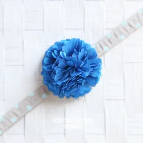 PomPom Orange Bloom Collar Slide On - Small Flower Collar Accessory