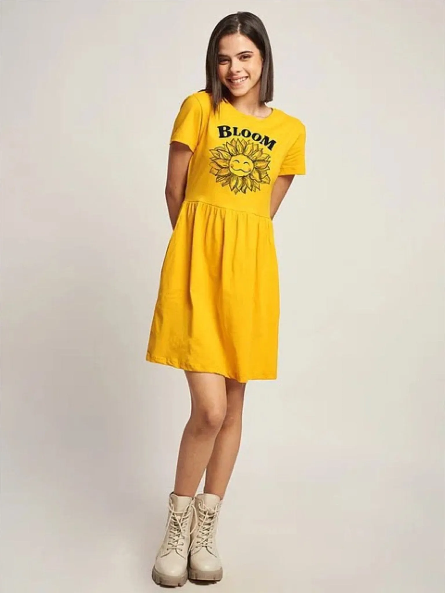 Printed Women Oversized Gathered Dresses