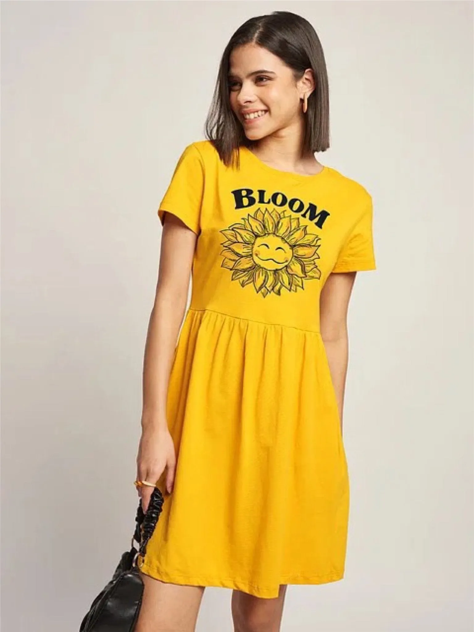 Printed Women Oversized Gathered Dresses