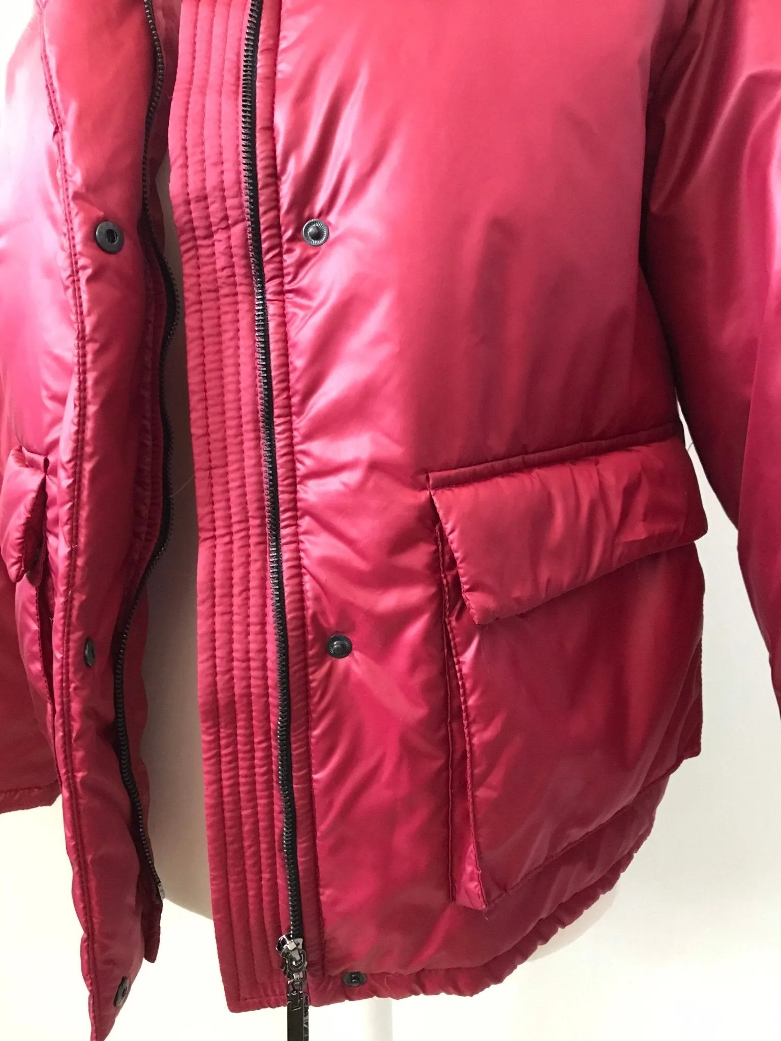 Puffer Women Cherry Quilted Coat Trim raccoon  Fur