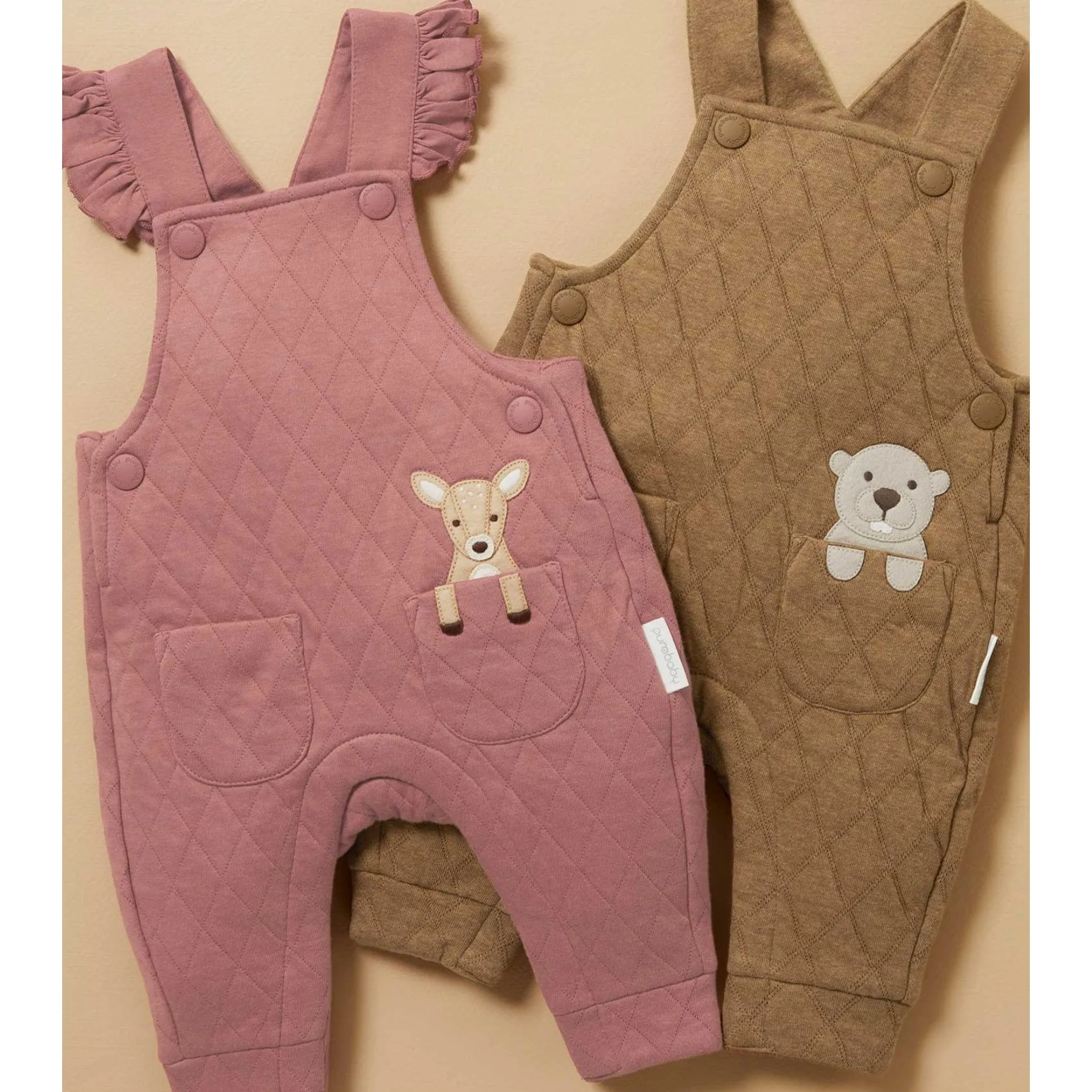Quilted Overall - Prune