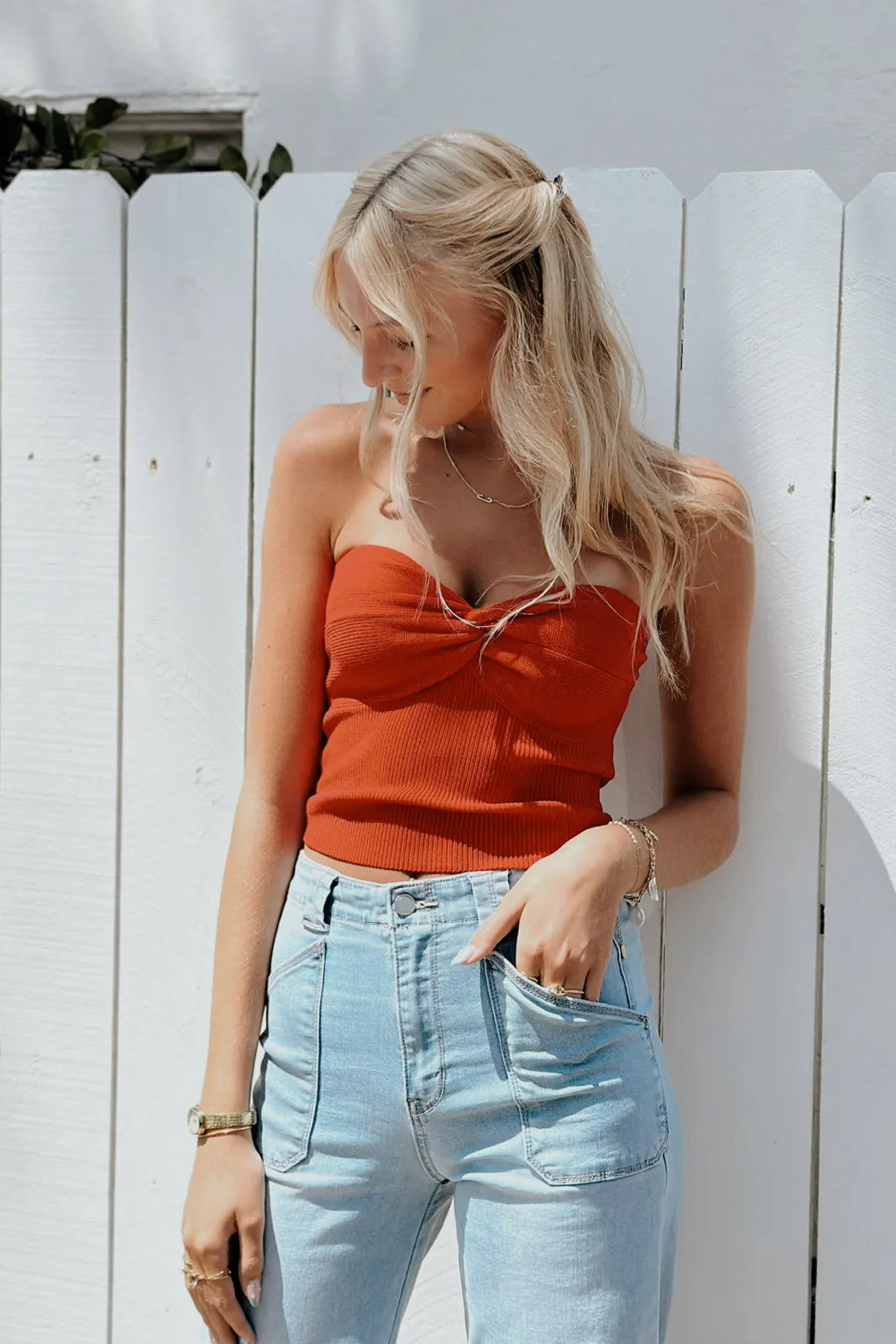 Red Wini Tube Top