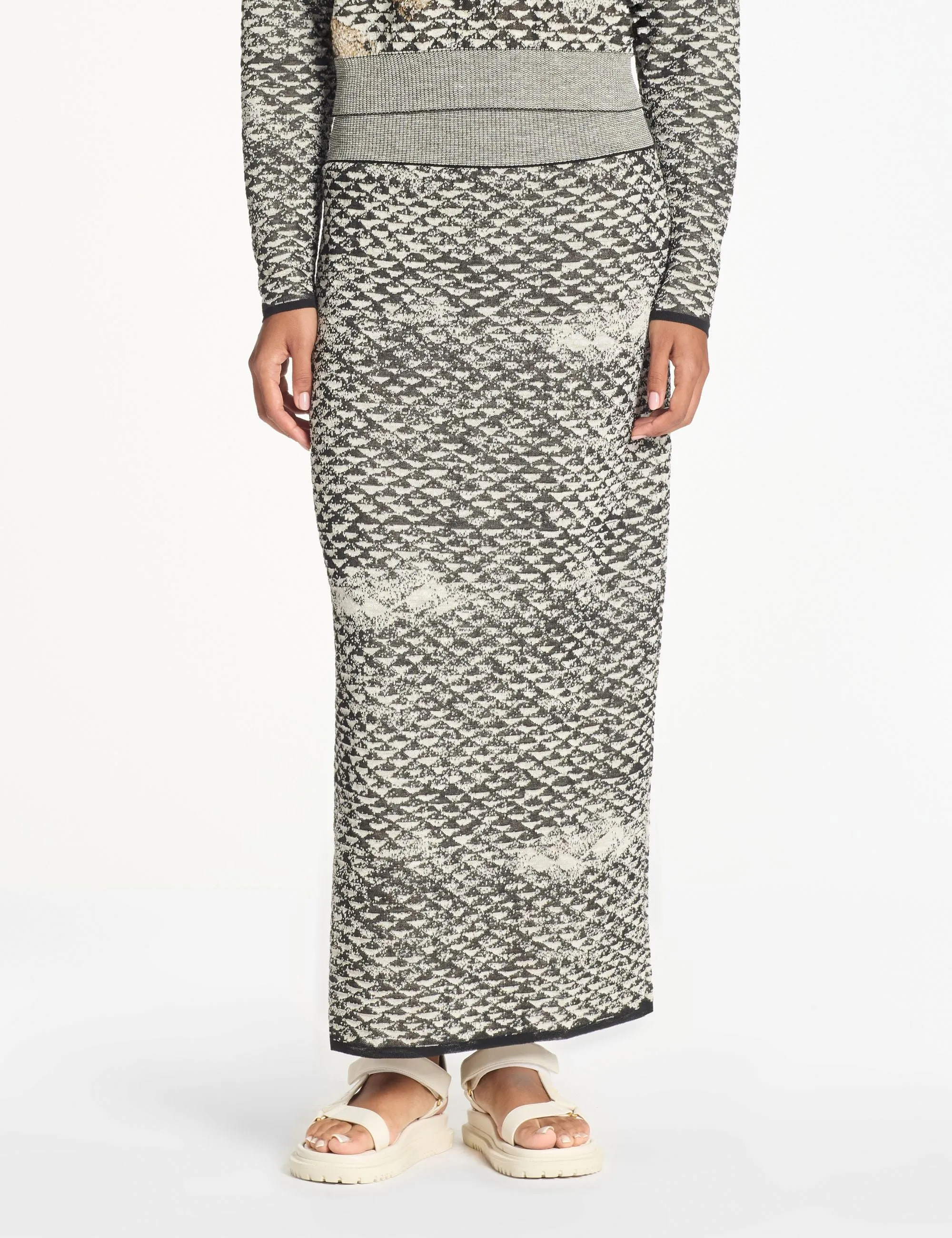 Sarah Pacini - Long Skirt in Greige