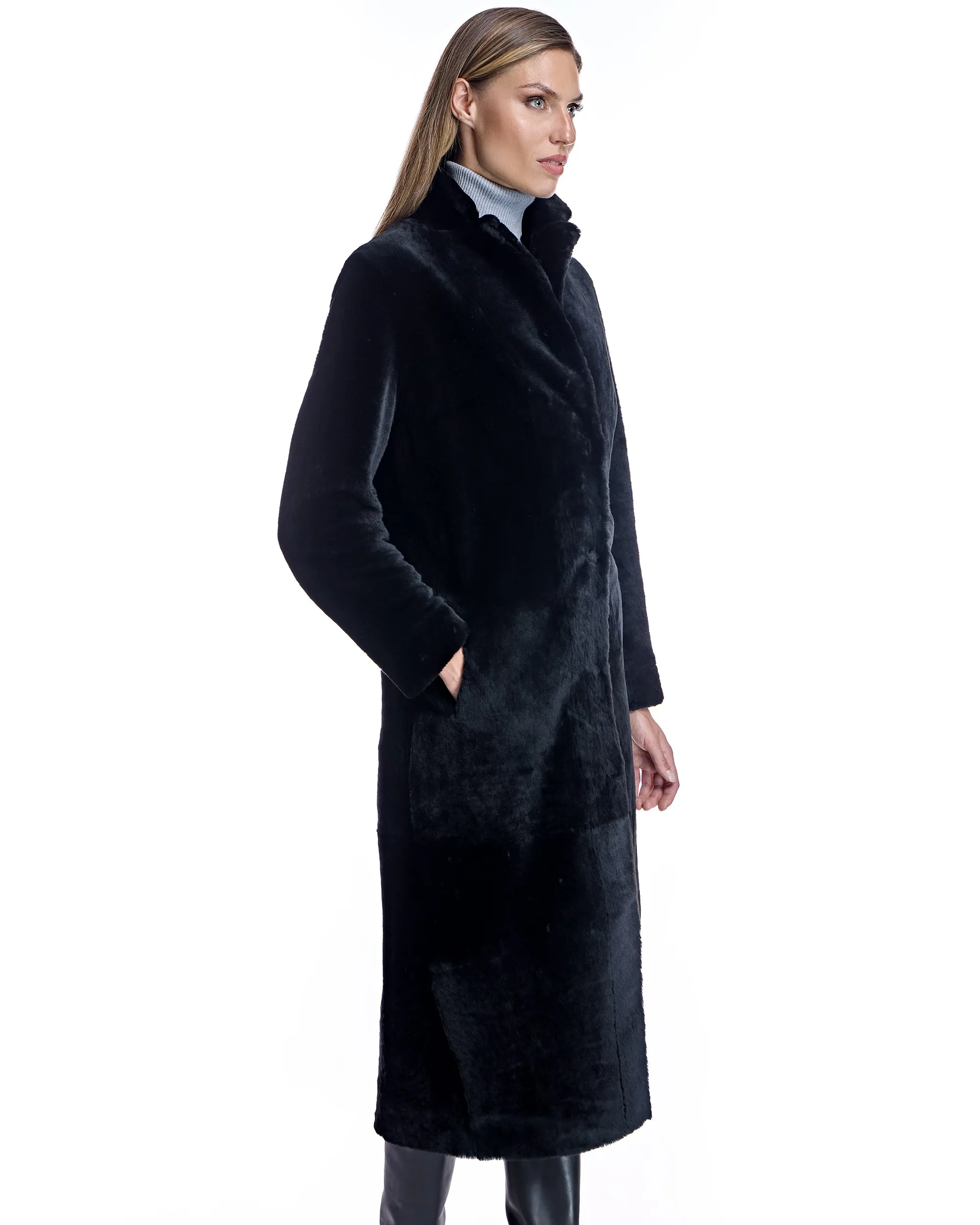 Shearling Maxi Coat