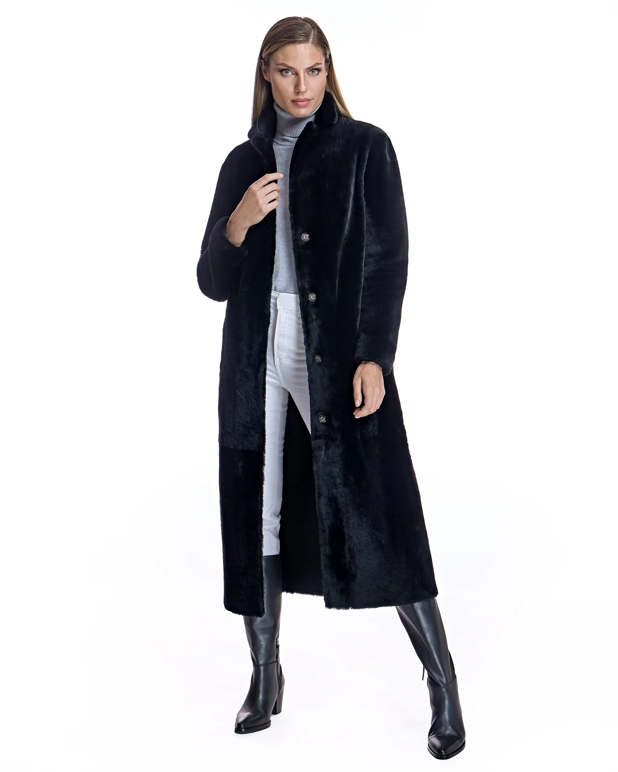 Shearling Maxi Coat