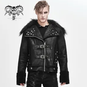 'Soul Case' Punk Jacket With Fur Collar