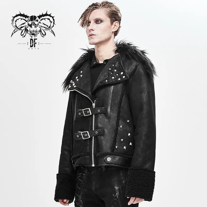 'Soul Case' Punk Jacket With Fur Collar