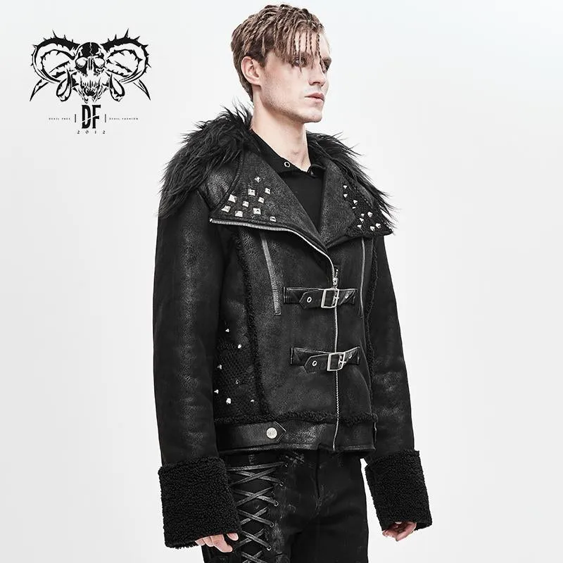'Soul Case' Punk Jacket With Fur Collar