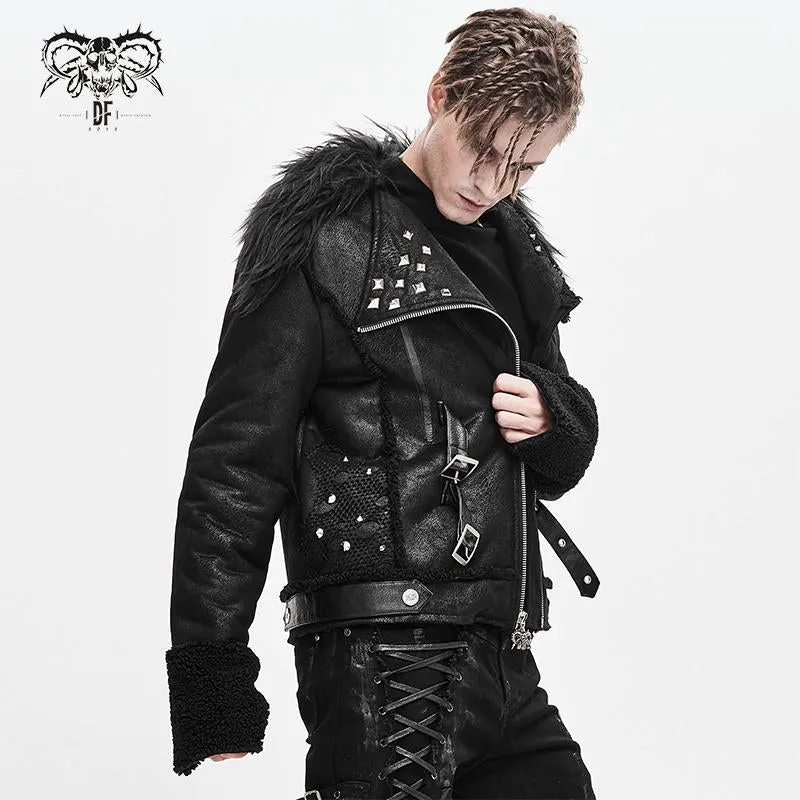 'Soul Case' Punk Jacket With Fur Collar