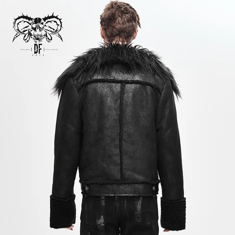'Soul Case' Punk Jacket With Fur Collar