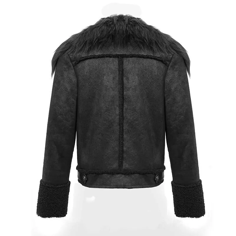 'Soul Case' Punk Jacket With Fur Collar