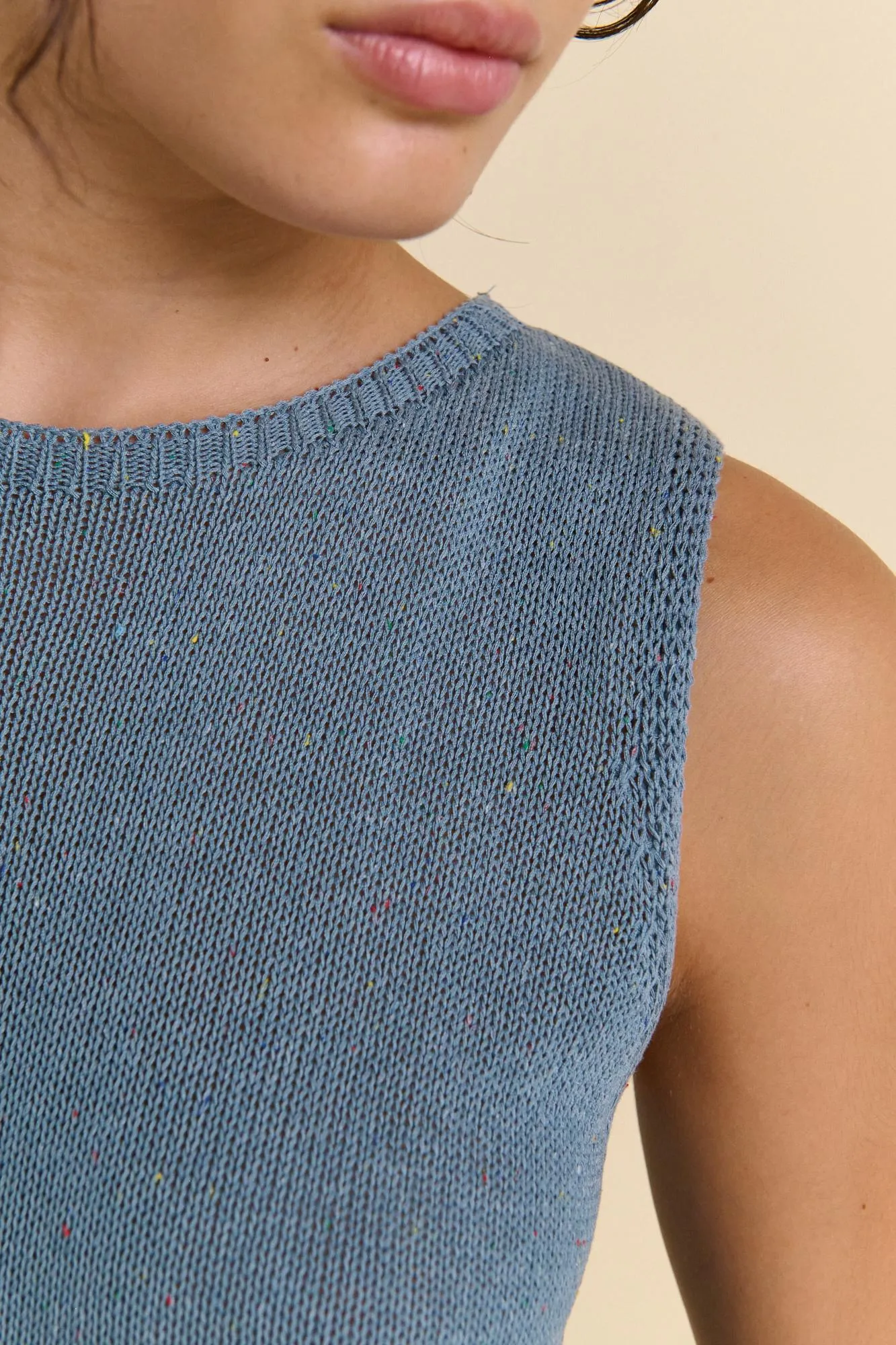 Speckle Spring Knit Tank Top