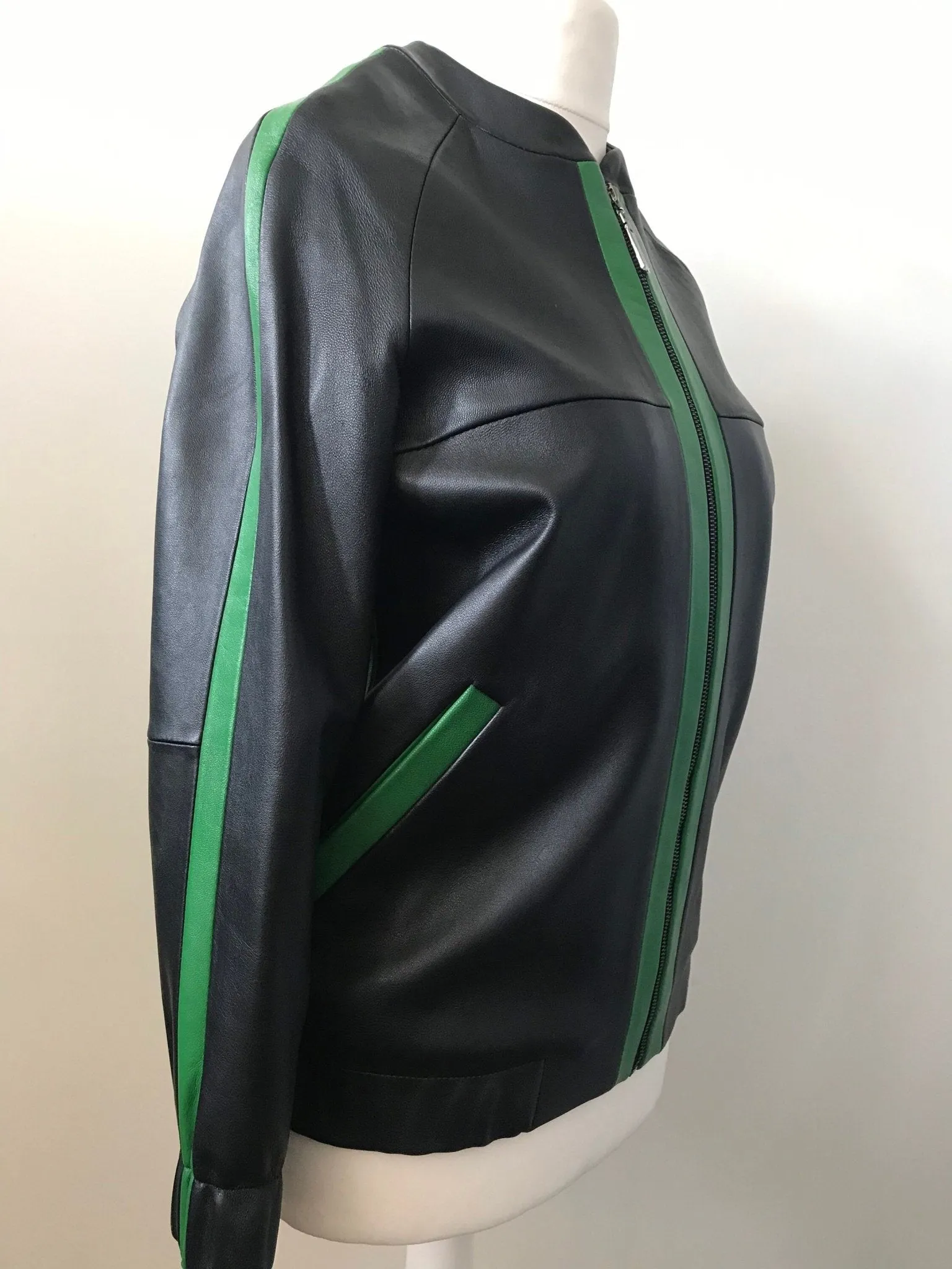 Sport Women Black  leather jacket
