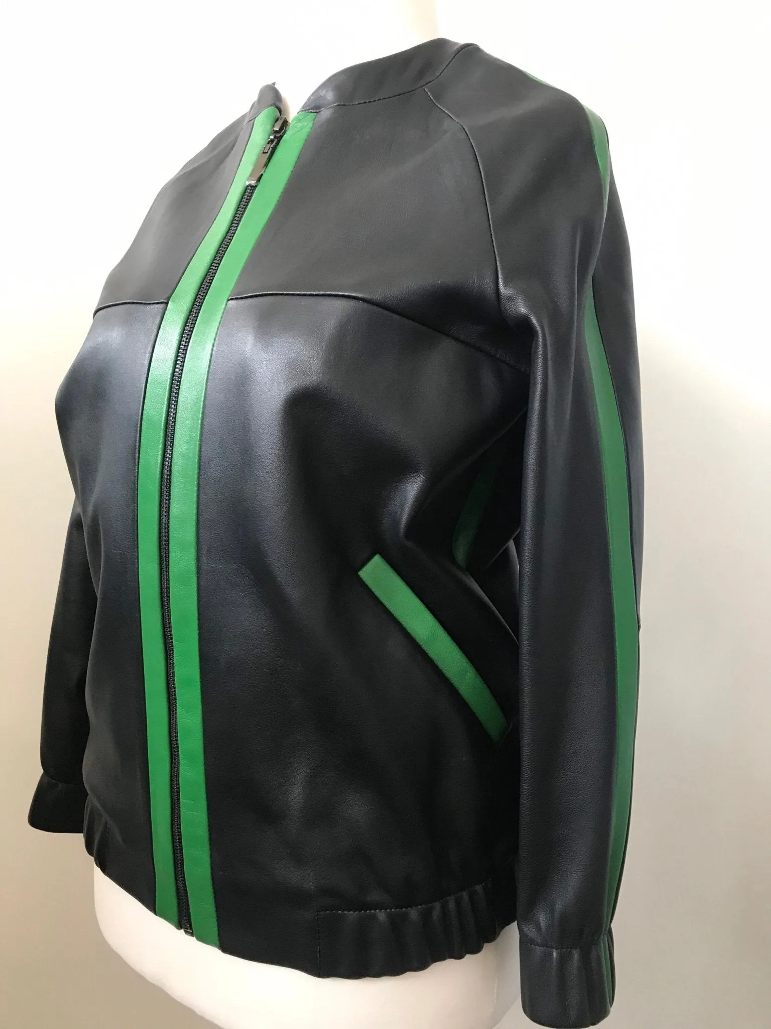 Sport Women Black  leather jacket