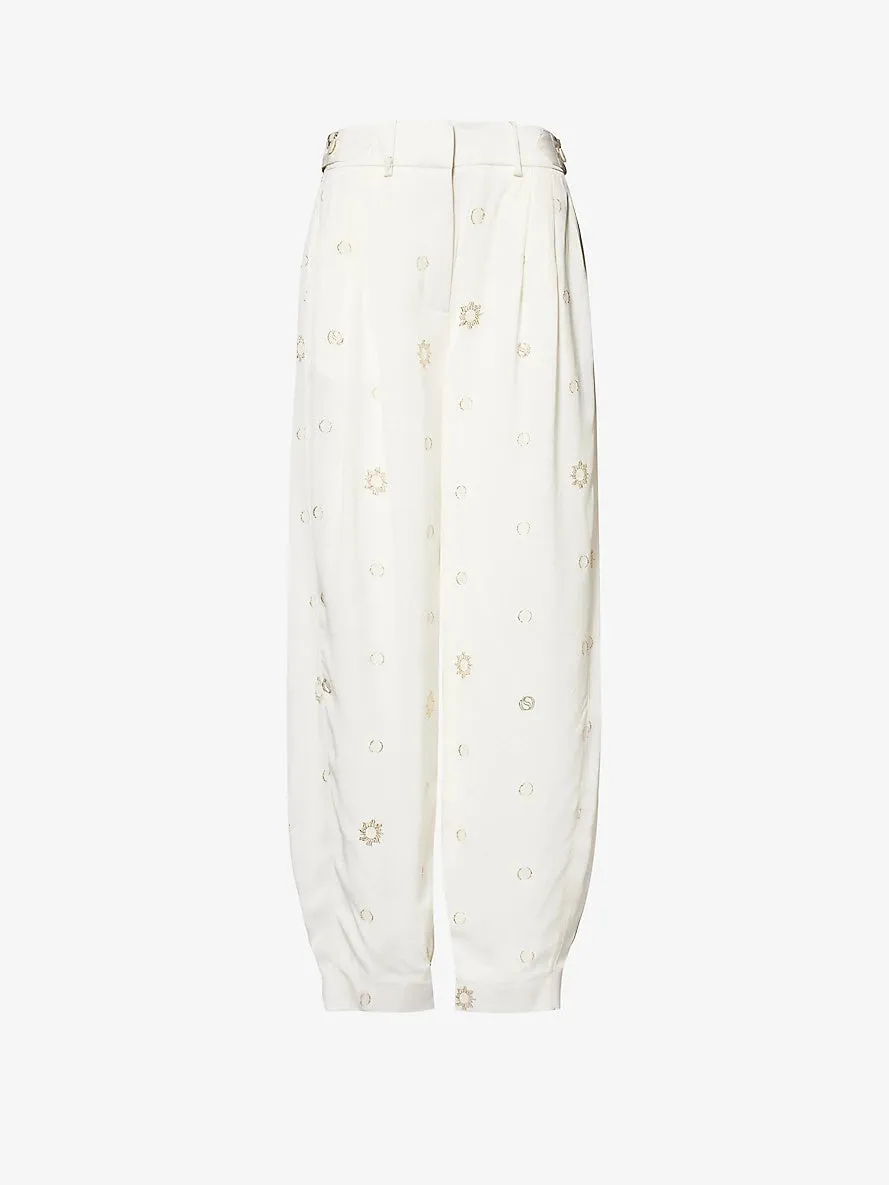 Stella McCartney Foil Dot Banana Leg Trousers