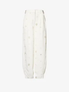 Stella McCartney Foil Dot Banana Leg Trousers