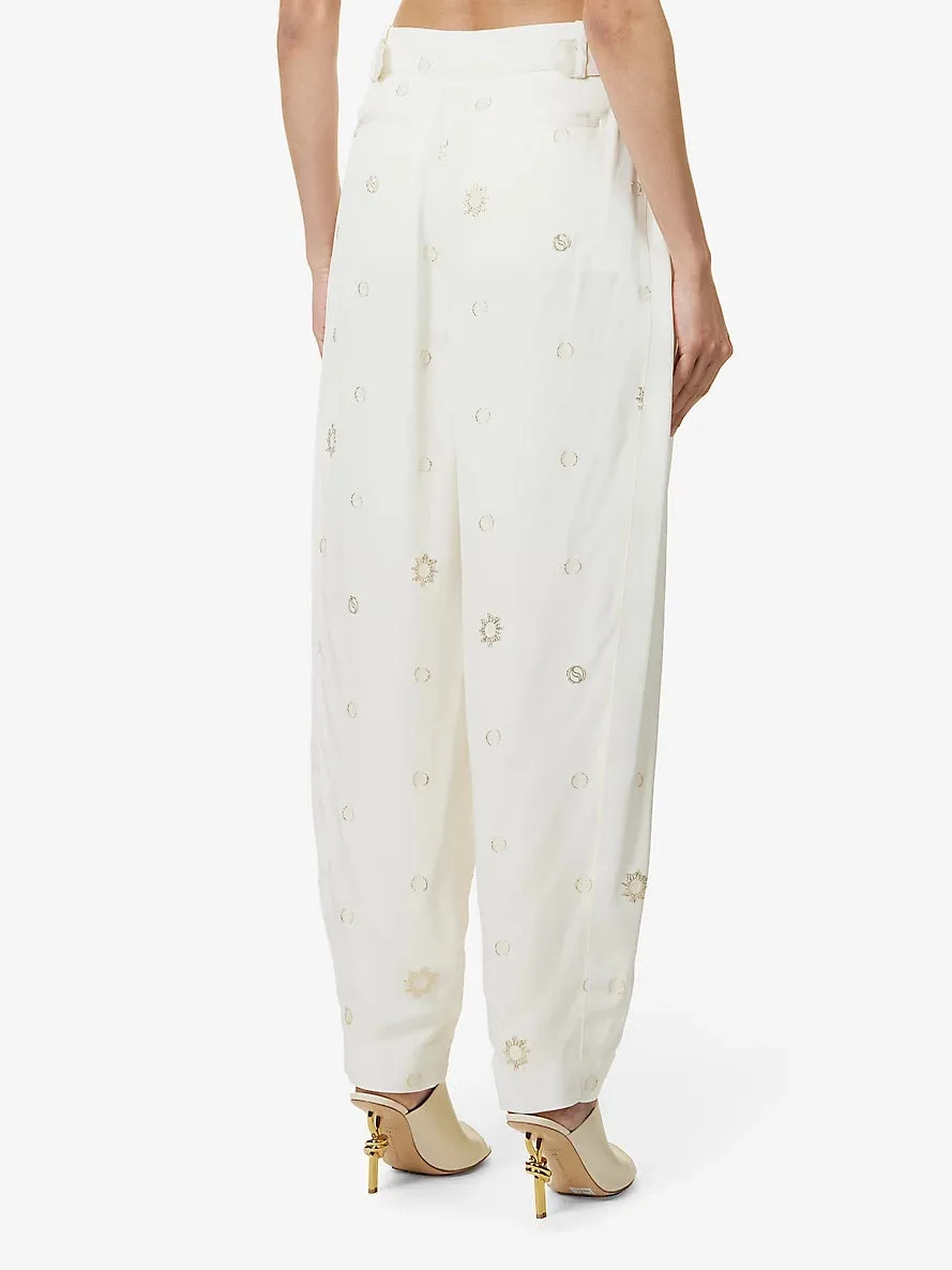 Stella McCartney Foil Dot Banana Leg Trousers