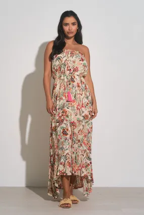 Strapless Paisley Maxi Dress