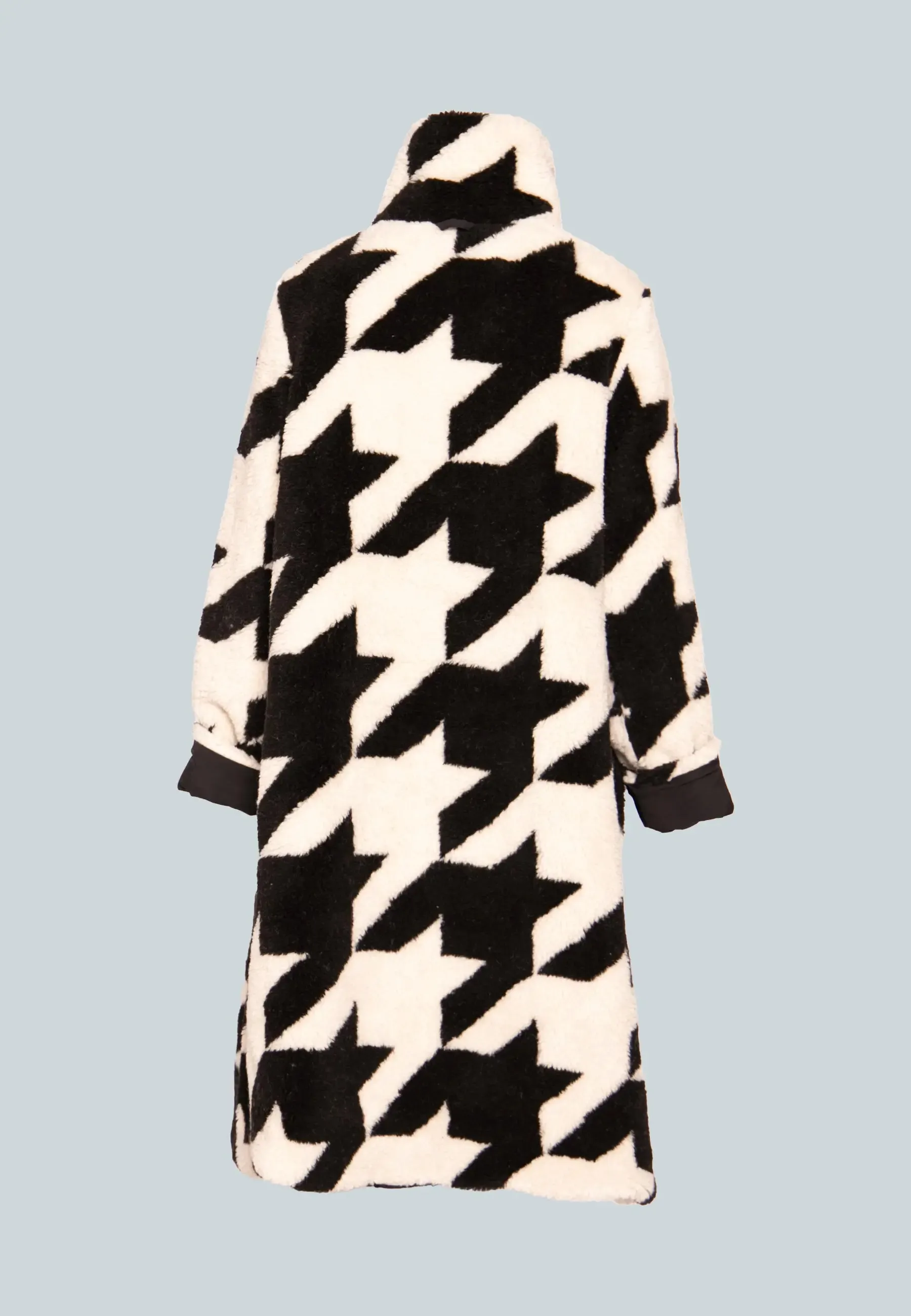TWIST Long, printed, reversible teddy coat