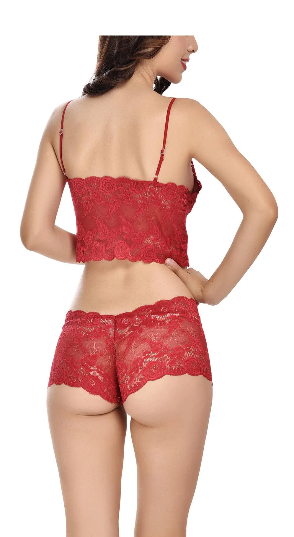 Viral Girl's Women's Babydoll Lingerie Set For Honeymoon For Women's Thongs (Maroon::yellow_Free Size) (pack Of 2)