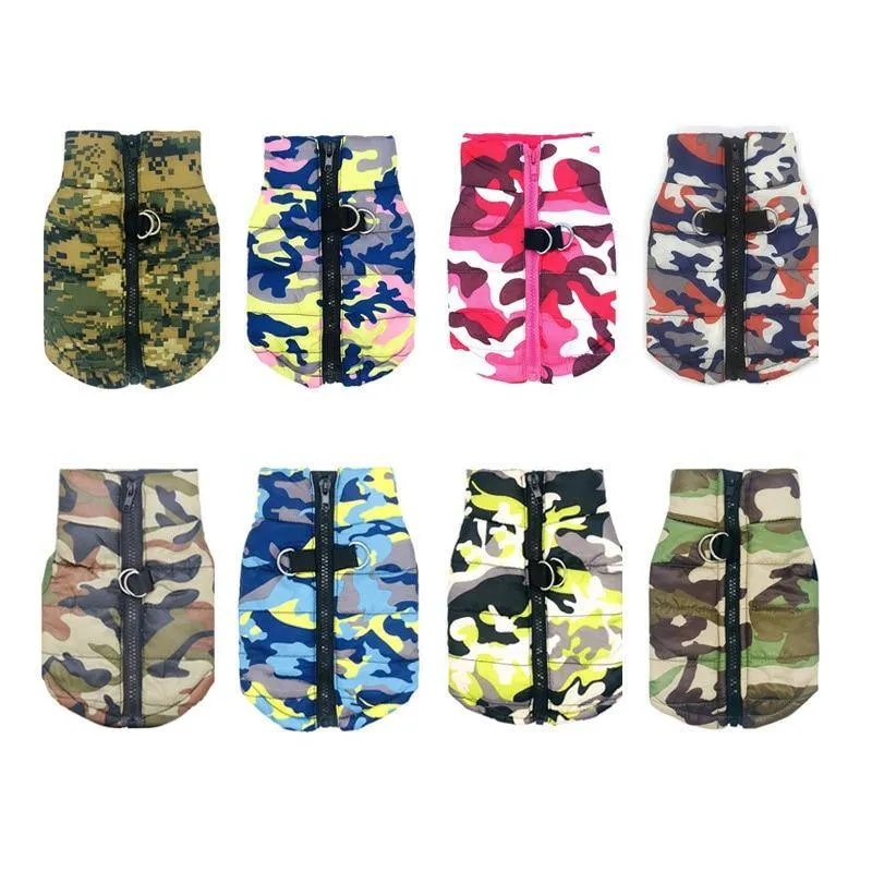 Waterproof Dog Puppy Camo Jacket Coat Vest