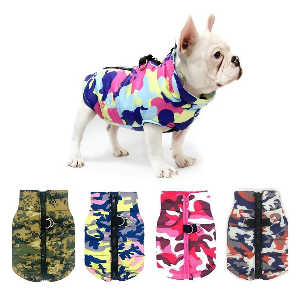 Waterproof Dog Puppy Camo Jacket Coat Vest