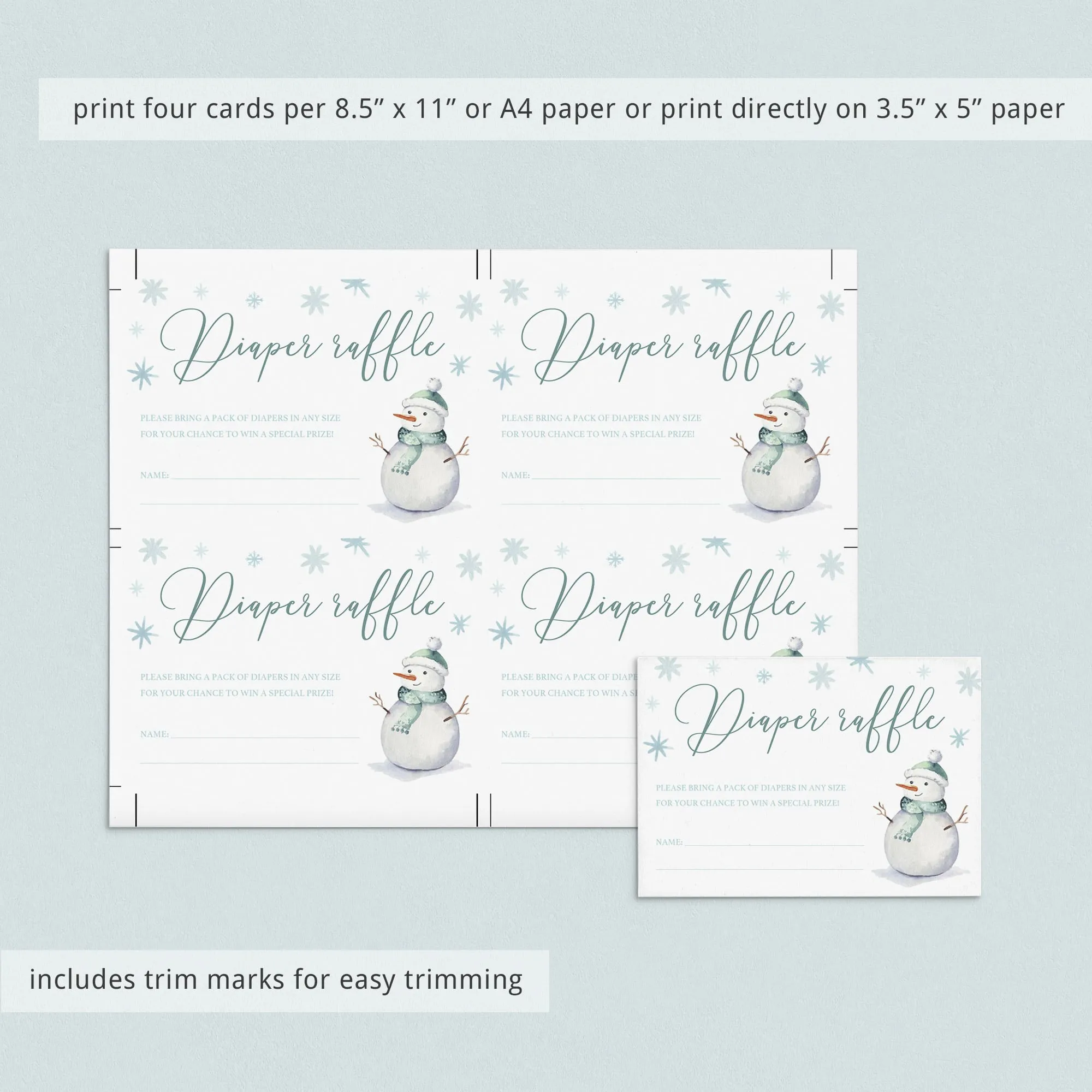 Winter Wonderland Baby Shower Invitation Kit