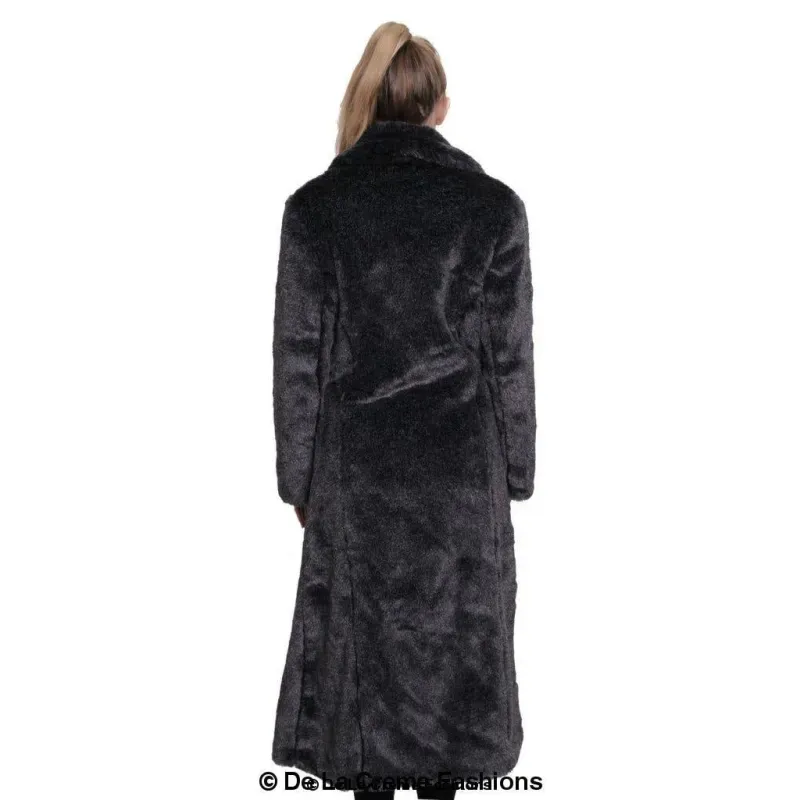 Womens Faux Fur Long Coat
