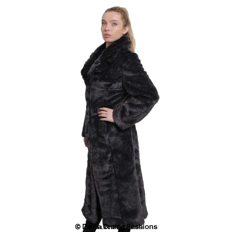 Womens Faux Fur Long Coat